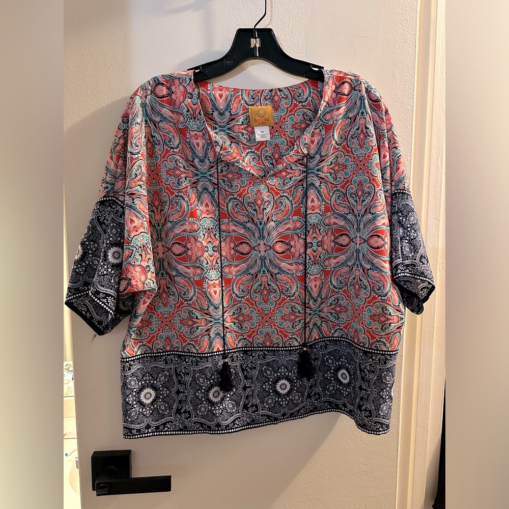 Petite top with tassel